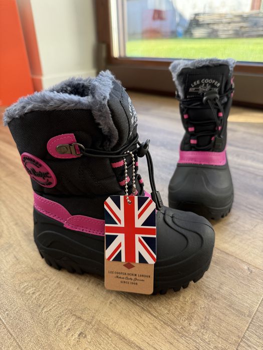 Śniegowce Ocieplane Dziewczęce I Buty Dziecięce Lee Cooper Rozmiar 32 - 18 cm • Szybka Wysyłka!