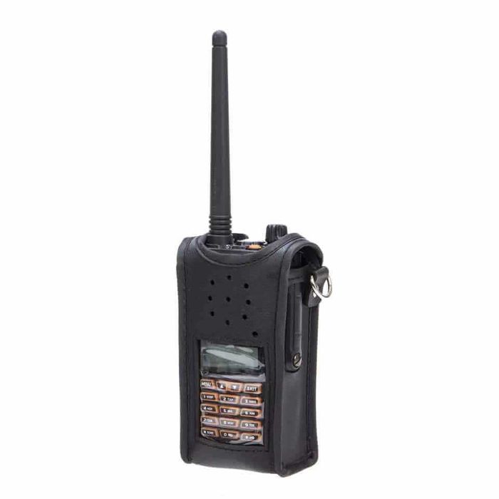 Bolsa portátil de couro macio, para walkie talkie