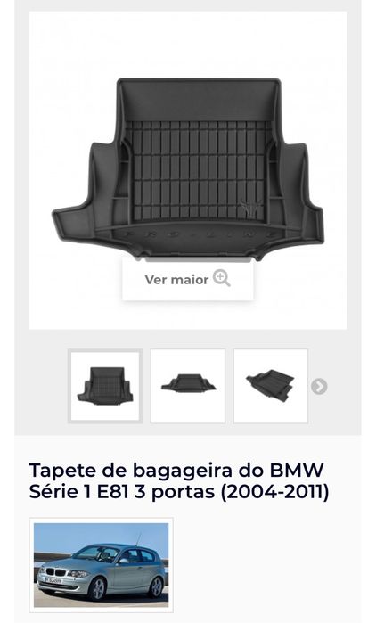 Tapete bagageira bmw serie 1 3p
