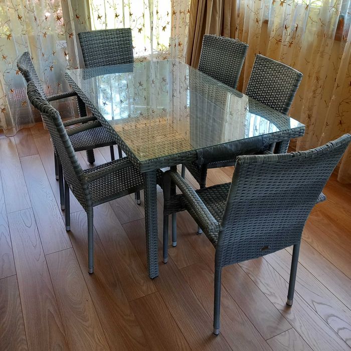 Meble ogrodowe, stół, krzesła