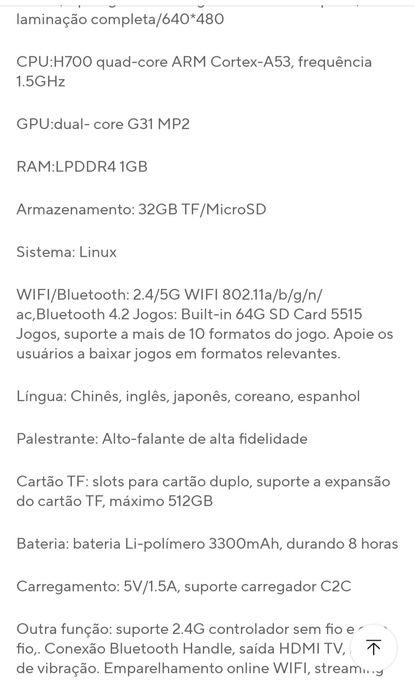 Rg40xxv consola de jogos