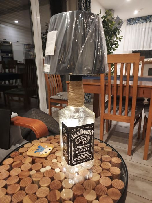 Lampa handmade z butelek