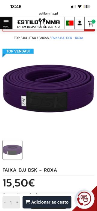 Faixa de  jiu jitsu roxa