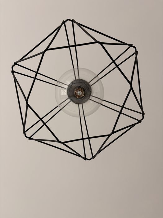 Lampa wisząca czarna druciak loft GoodHome Smertrio E27