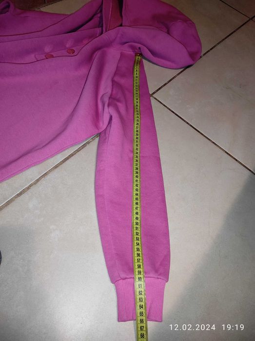 Komplet legginsy prążek + bluza LaBalancia fuksja