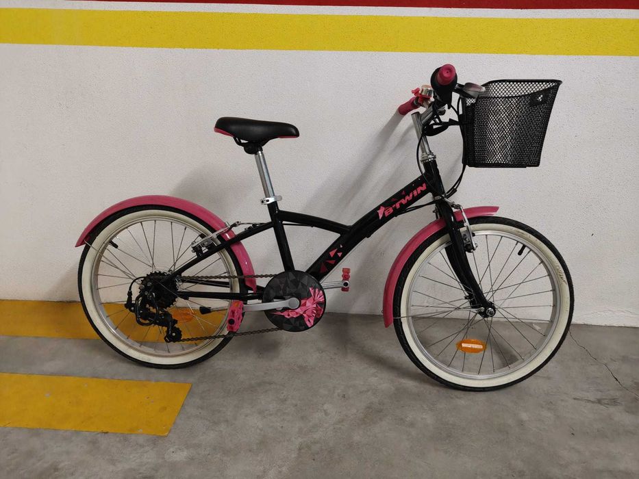 Bicicleta Polivalente Original 20 polegadas 500 rosa da B'Twin (Decathlon)