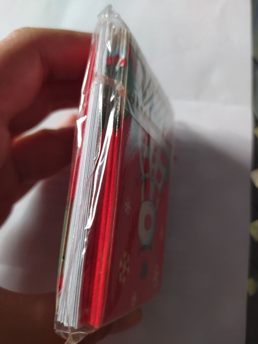 Conjunto de 9 postais pequenos de Natal + envelopes