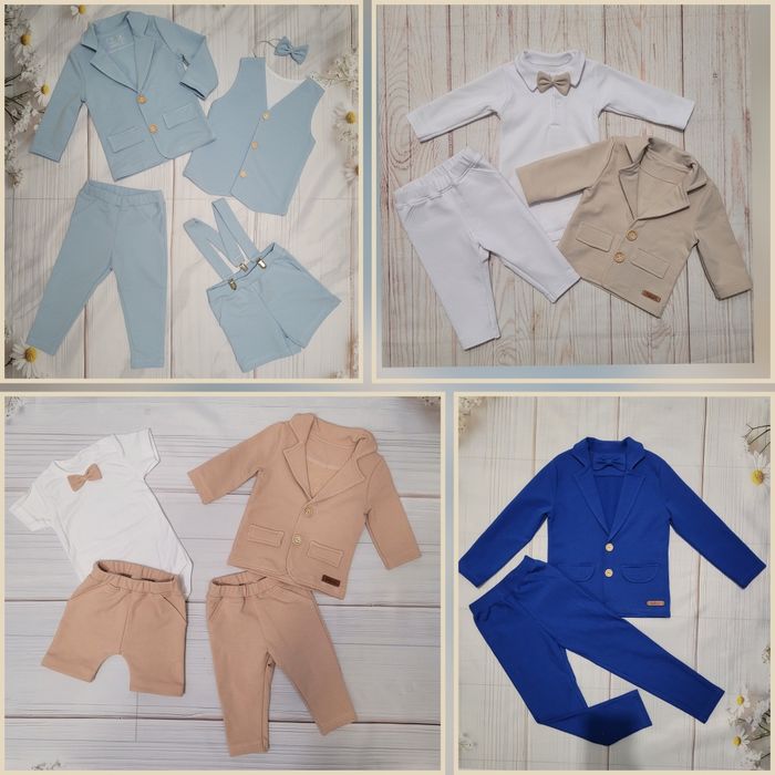 Nowy dresowy garnitur chłopięcy handmade 62 68 74, 80 86 92, 98 104