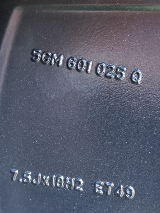 Alufelgi rozm. 18 7,5Jx18H2 ET 49, 4szt. do volkswagen golf GTIGTI