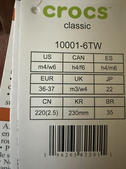 Klapki damskie Crocs Classic r. 36-37 m4/w6 Nowe Różowe modne