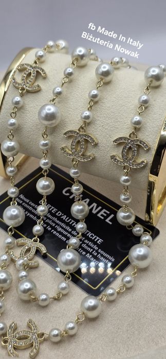 Korale Sztuczne perły cc chanel