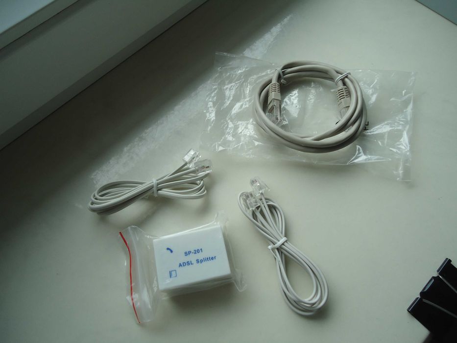 Komplet zestaw kabli do podłączenia routera nowe