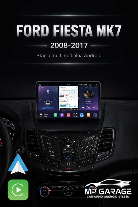 Ford Fiesta MK7 2008 - 2017 Radio Android_14 4G DSP CarPlay Qled Montaż Gwarancja