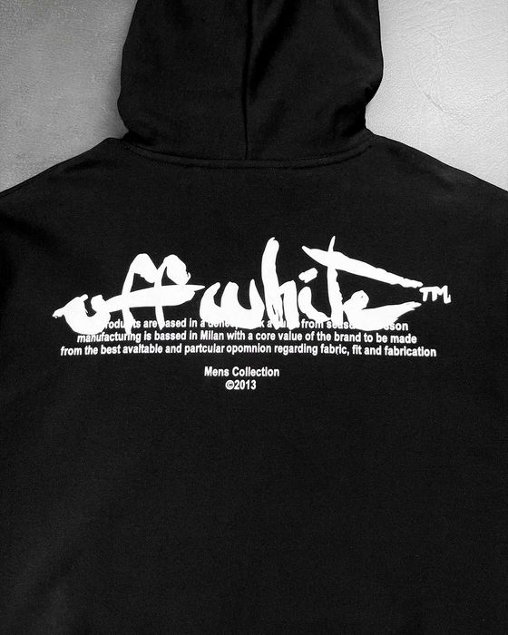 Худі OFF-WHITE Logo-print Drawstring Hoodie Black