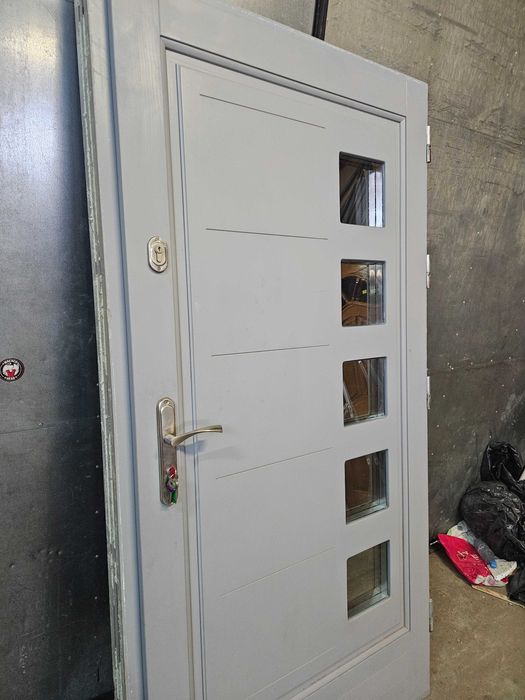 DRZWI Zewnętrzne Drewniane Sosnowe Wejściowe 108x209cm