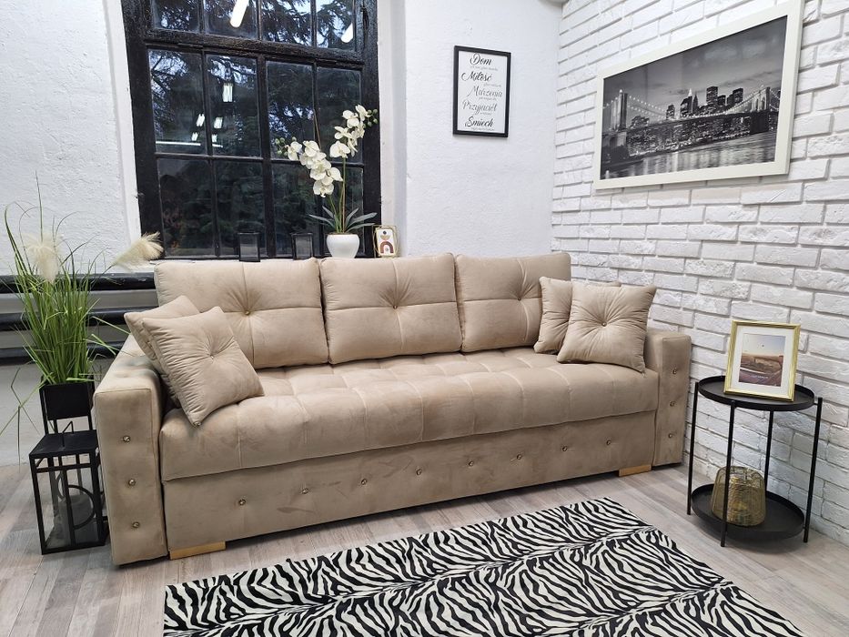 Sofa Samara glamour sprężyny welur