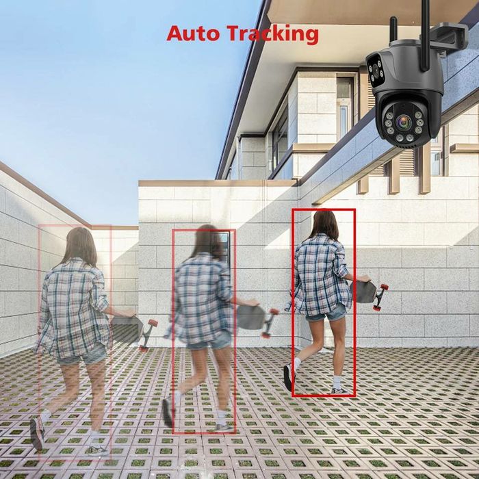 ‼️ подвійна поворотна 8Мп камера відео спостереження на ICsee