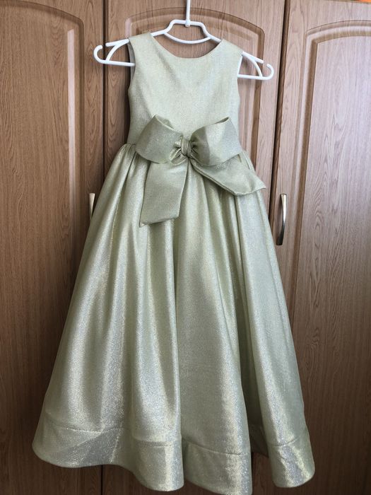 Сукня Золото , 116-122, з бантом, Бальна пишна, фотосесія, випускний