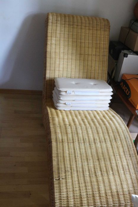 leżanka,szezlong, rattan,