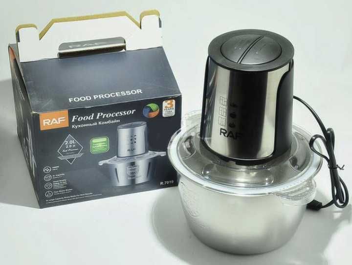 Кухонний подрібнювач з металевою чашею RAF R7019 1000 Вт, чаша 2 л