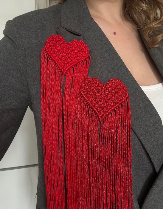 Брошка макраме, прикраса, аксесуар