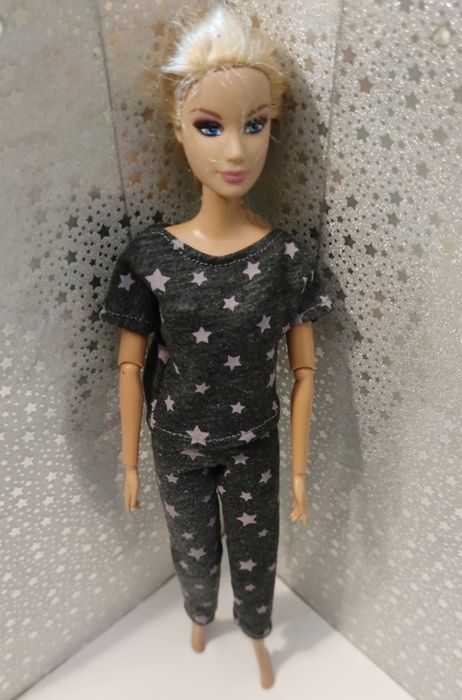 Ubranka dla lalki barbie zestaw ciuszków piżamka strój ciuszki spodnie