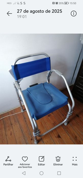 Cadeira sanitária como nova