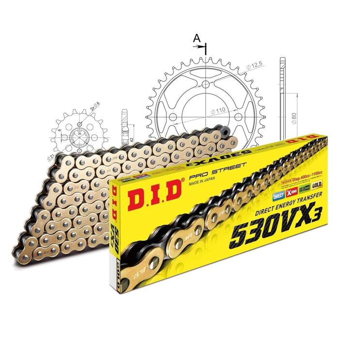 kosa pila Honda CB 650 SC Nighthawk 1982 nocna did vx3 530 dł 106