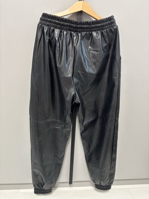 Шкіряні штани спортивні джогери утеплені