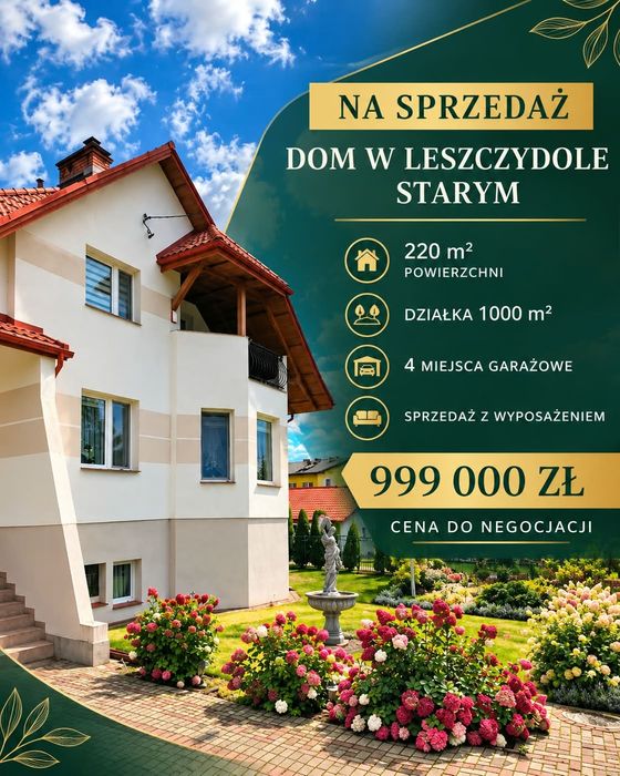 Wyjątkowy dom 220 m² I Piękny ogród 1000 m² | Wyszków I Leszczydół Stary I blisko S8