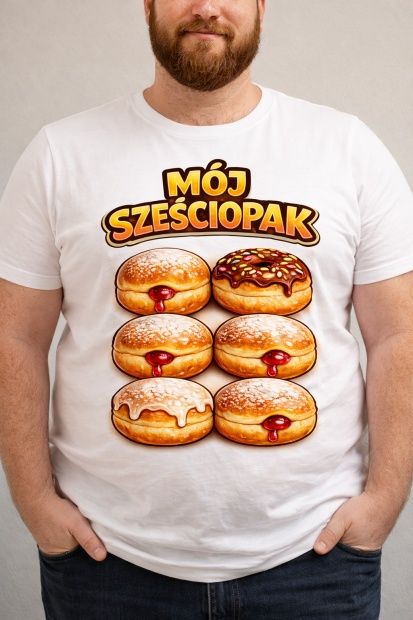 Mój sześciopak - koszulka męska 8 rozmiarów NOWA