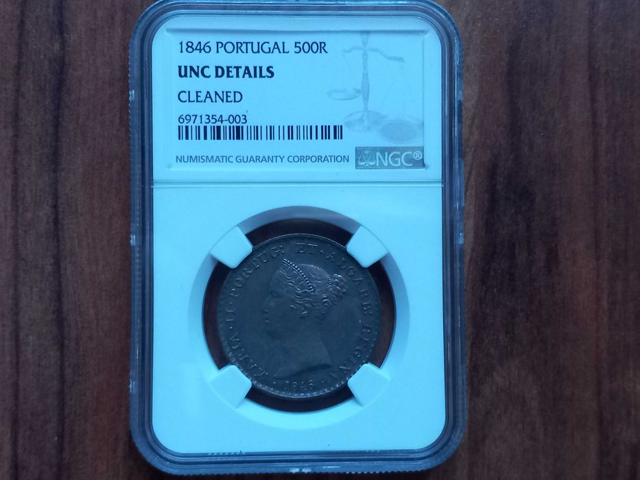 Moeda 500 Reis 1846 D. Maria II - Certificada