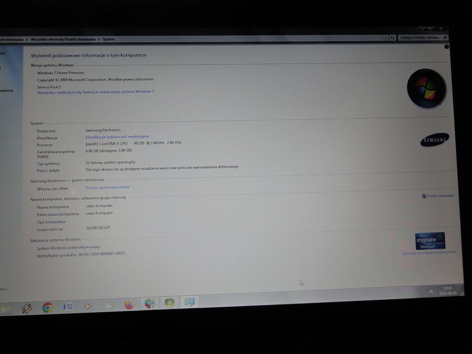 Laptop Samsung R-780 ( 17'')