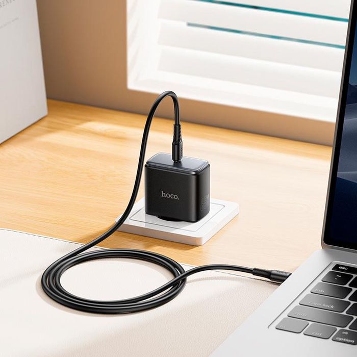 Зарядний пристрій 65W Hoco C159A з кабелем type C у комплекті!