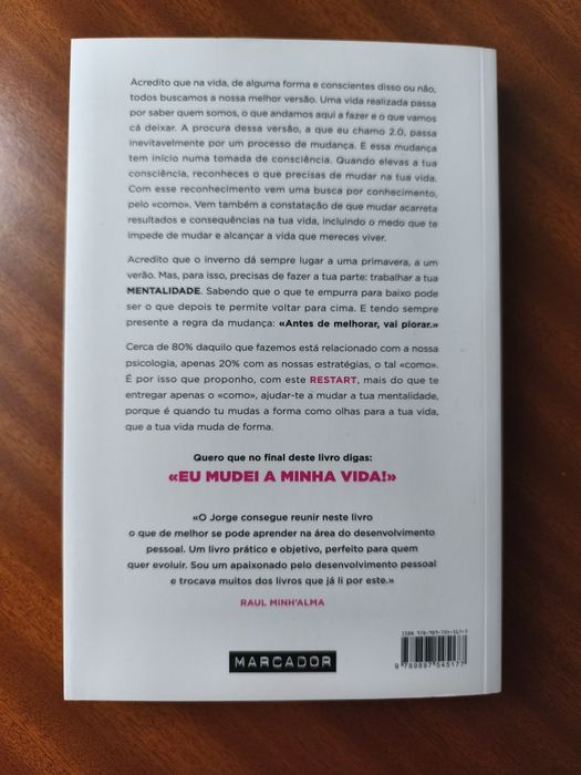 Livro "Faz um Restart à Tua Vida" - Jorge Coutinho