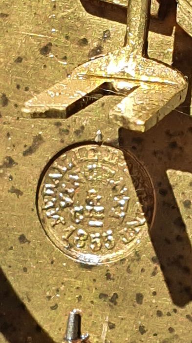 Zegar kominkowy brąz antyk XIXw sygnowany