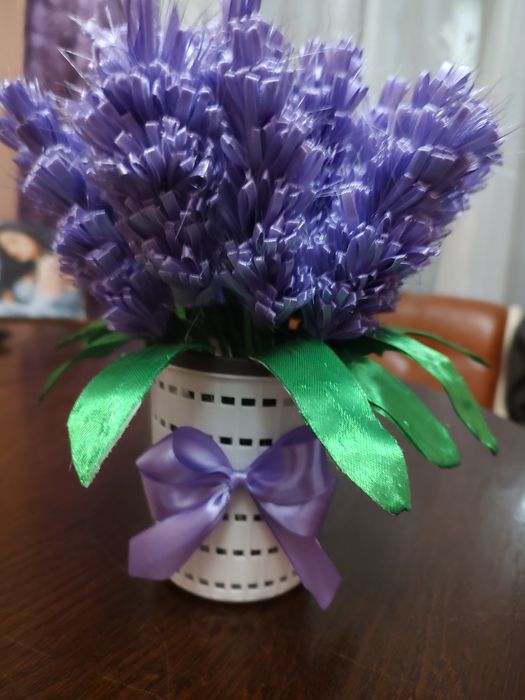 Квіткові композиції з атласної стрічки!