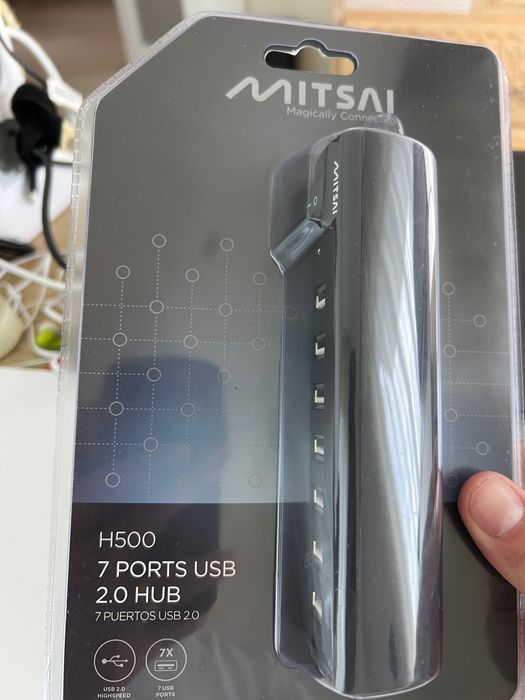 7 Portas de USB de Alta Velocidade Novo Selado