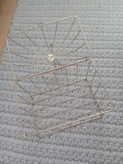 Klatka metalowa druciana złota