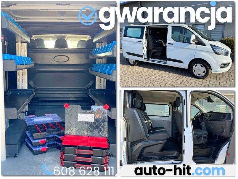 Ford Transit  Custom L2H1 MAXI Doka Brygadowy Warsztat Bagażnik Hak Klima *120.900km