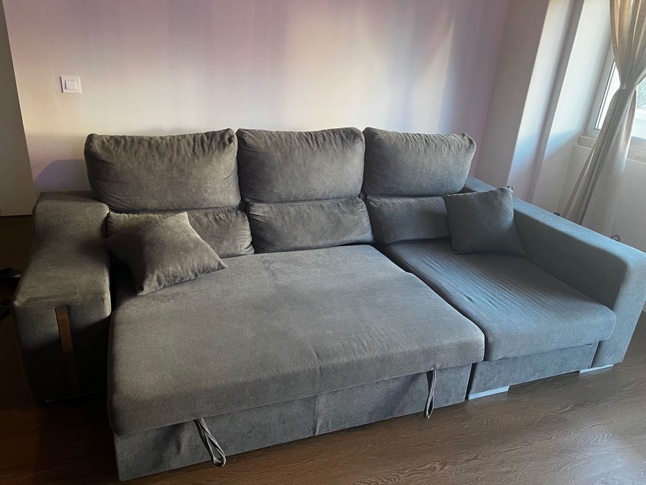 Sofá 2L + Chaise Long Camaro (270x150cm) - Cor : Nevada