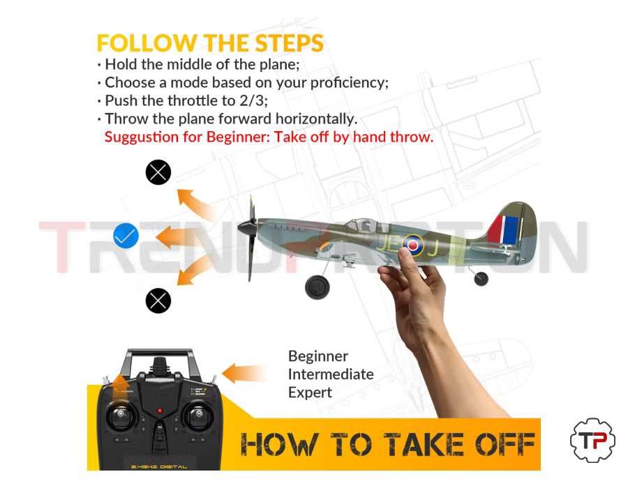 Remote-Controlled Spitfire Airplane64730292449793122