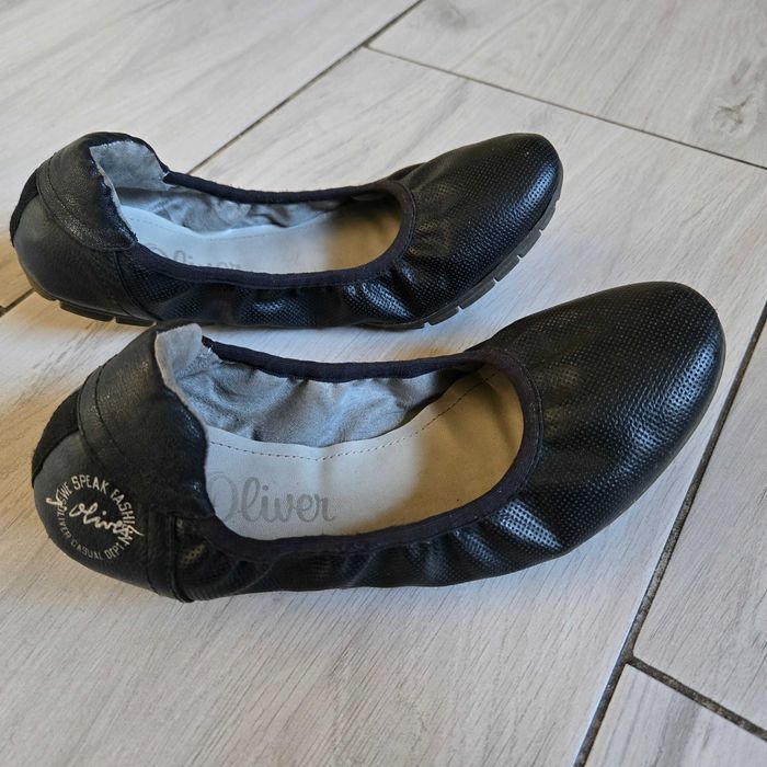 s.Oliver czarne baleriny 38