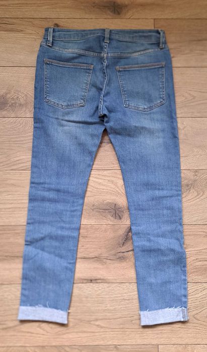 Jeansy skinny Topman niebieskie