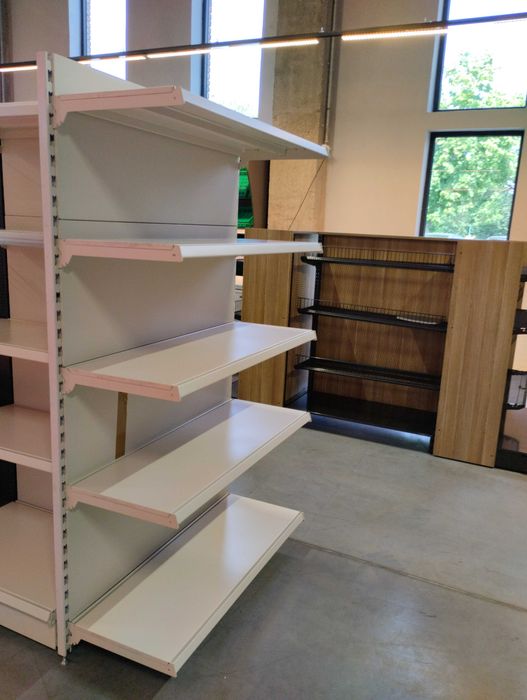 Regały sklepowe metalowe przyścienny gondola regał gondole