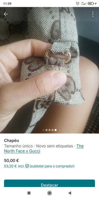 Chapéu the North face com colab cm a gucci
