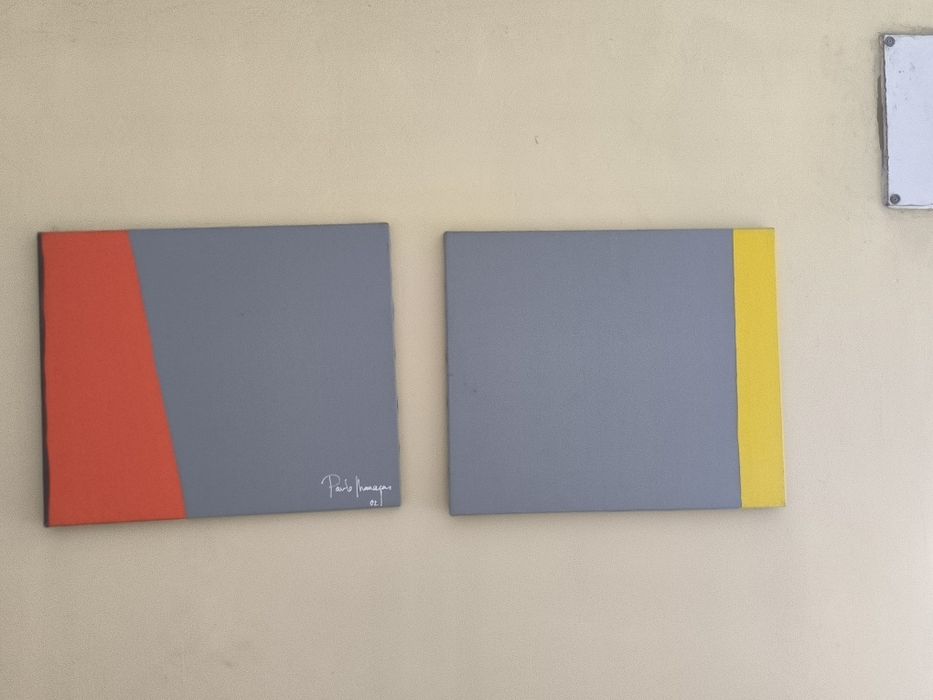Conjunto de 2 Quadros modernos sem moldura