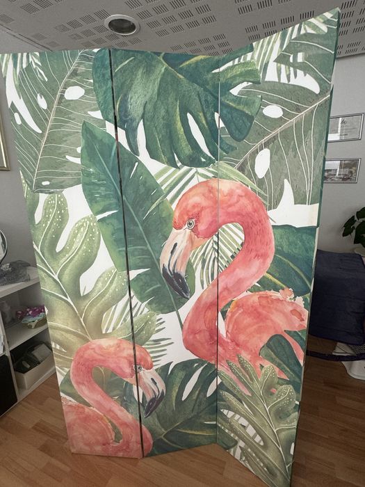 Biombo com Flamingos
