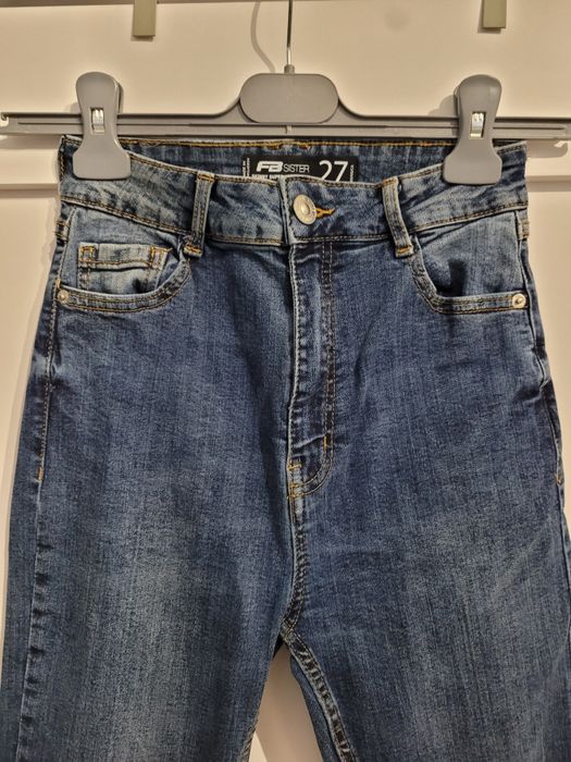 Spodnie jeansowe damskie skinny, W27 New Yorker, XS, 34