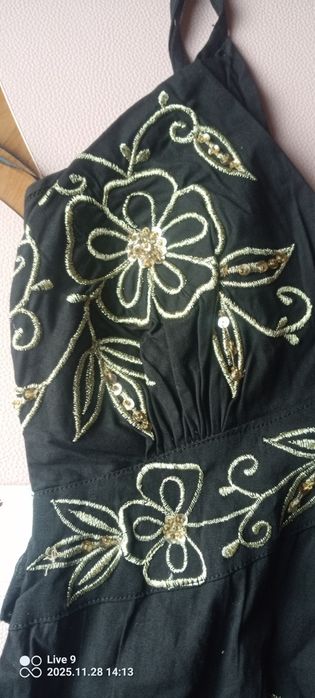 Sukienka damska na ramiączkach, rozmiar S, pachy  35 cm